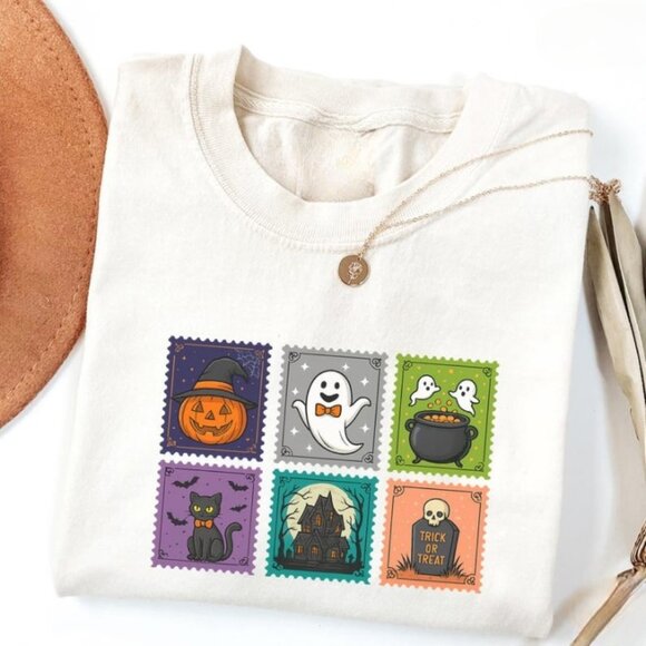 Tops - Halloween Cute Ghost Pumpkin Shirt, Cute Ghost shirt